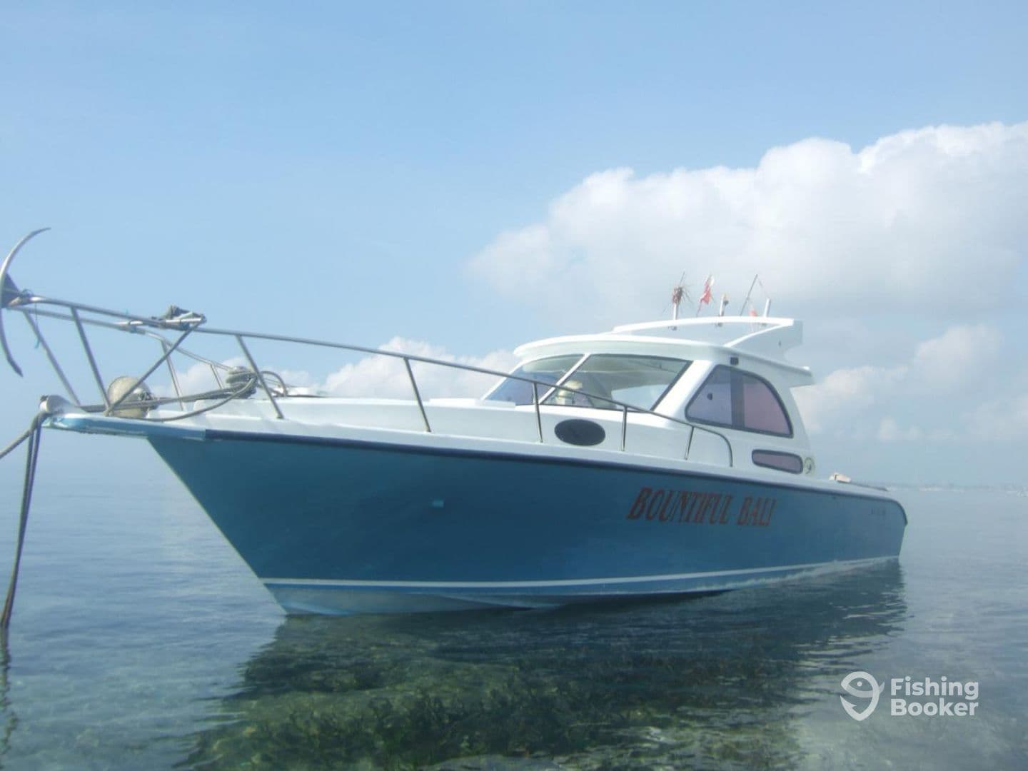 36ft GT 70 fishing yacht anchored off Serangan, Bali