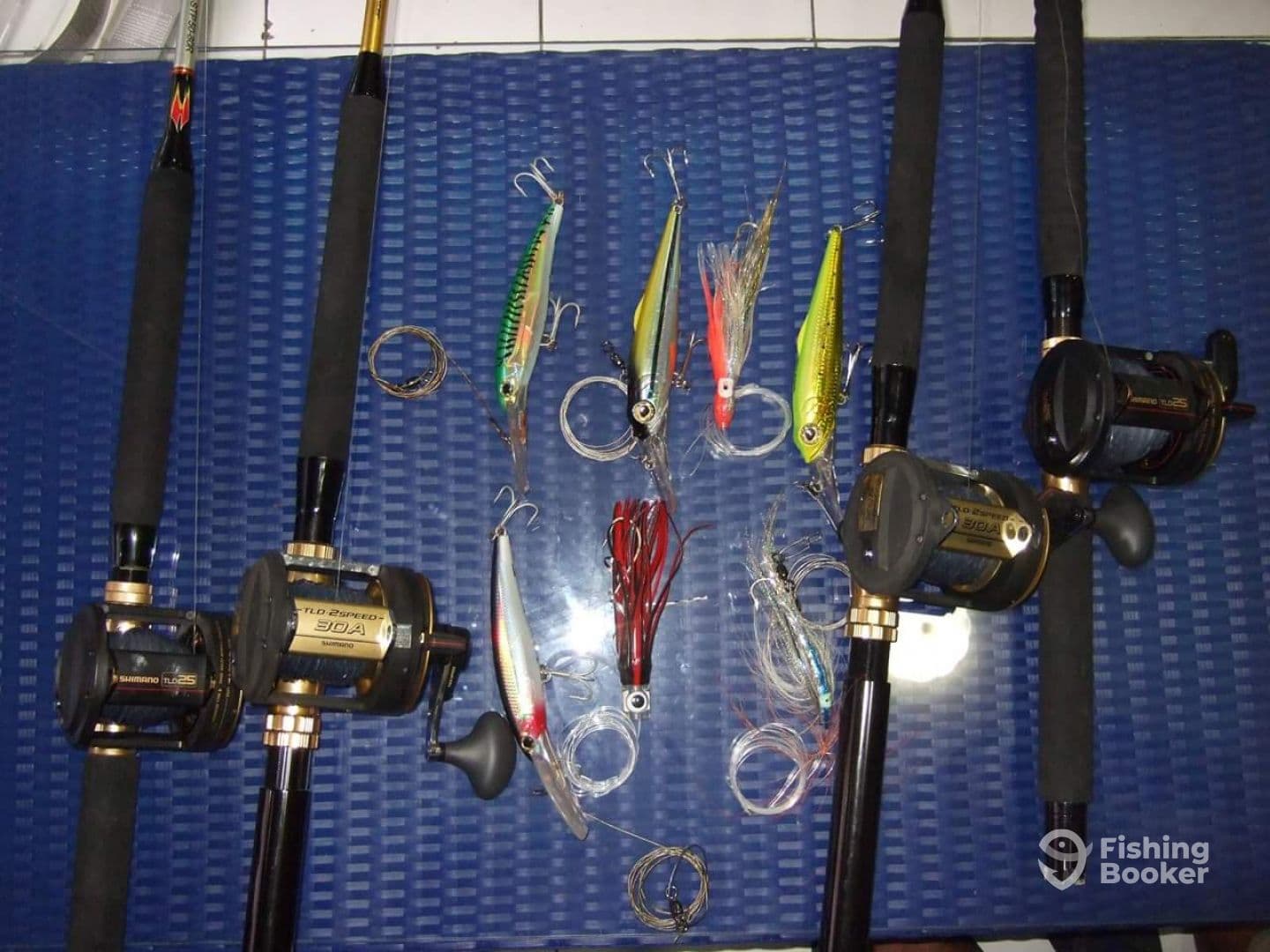 Quality rods, reels and tackle on board